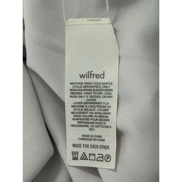 Wilfred Tempest Mini Dress Paisley Dress Women's Large Long Sleeves Pastel Blue - Picture 12 of 13